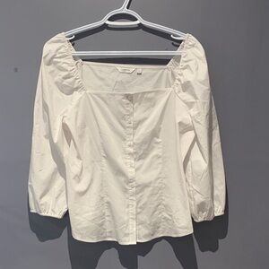 122- Reitmans White Puff Sleeve Blouse